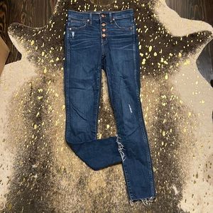 Madewell button up high-rise skinny jeans